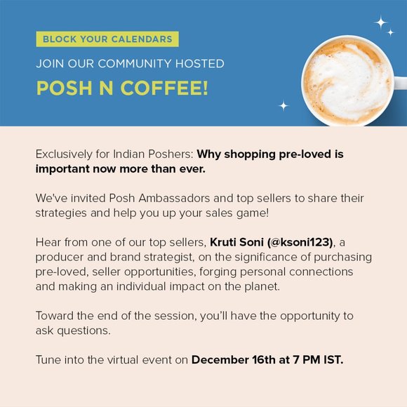 Other - Posh N Coffee ☕️ : Kruti Soni